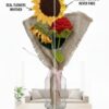 Crochet mini sunflower and rose boken