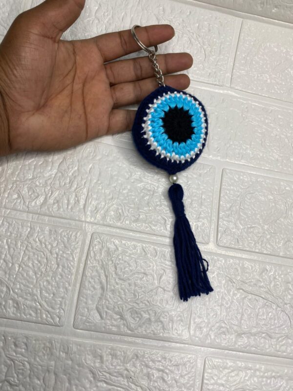 Evil Eye crochet  keychain