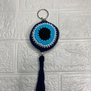 Evil Eye crochet  keychain