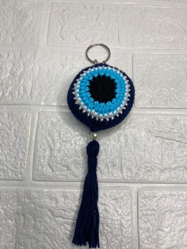 Evil Eye crochet  keychain