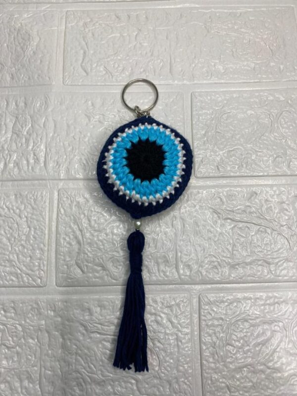 Evil Eye crochet  keychain